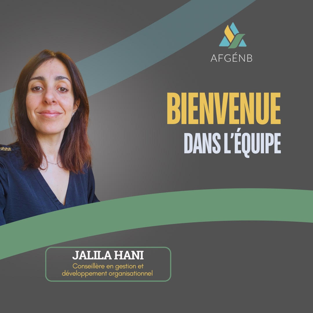 Bienvenue à Jalila Hani au sein de l'équipe AFGÉNB